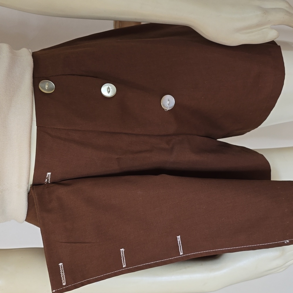 70s Vintage Button-Front Mini Skort Culotte Size Small - Picture 5 of 7